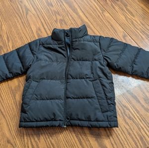 3T black Lands End puffer jacket